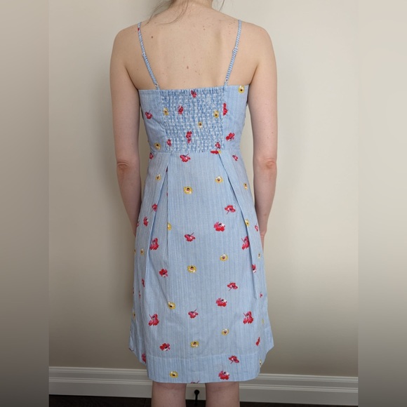 RW&Co Blue Striped Floral Dress with front tie detail - Picture 2 of 3
